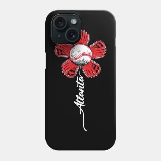 Atlanta Colorful Baseball Flower Souvenir Tee - I Love Atlanta Phone Case