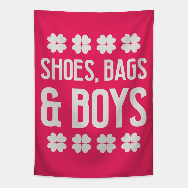 Shoes, bags and boys Tapestry by colorsplash