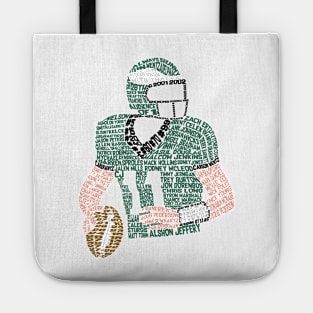 Carson Wentz Eagles Typography Art Tote