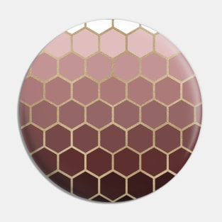 Honeycomb - Dusty Rose & Champagne Pin