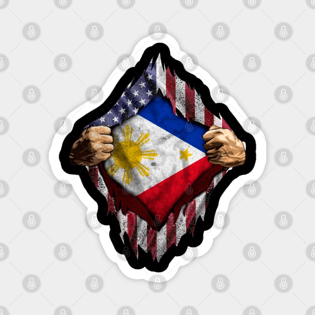 Filipino American Flag Magnet by Dailygrind