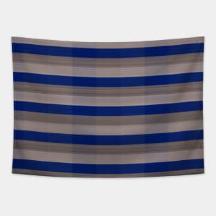 Dark blue / silver  "Fabric" lines pattern Tapestry