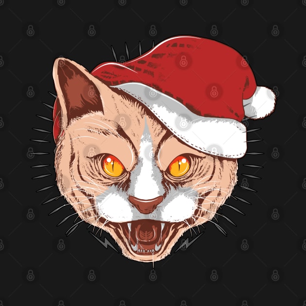 Cat Christmas Hat by AdeShirts