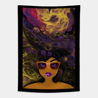 Galaxy Girl Purple Tapestry