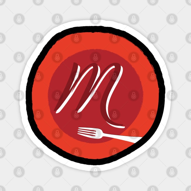 Mangia With Michele M Round Logo Magnet by Mangia With Michele