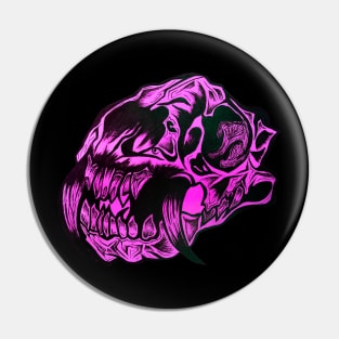 Pink Animal Skull Pin