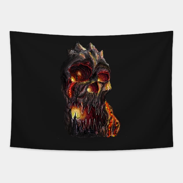 The Legend Of Skull cave Tapestry by Pizzakween