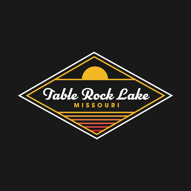 Table Rock Lake Missouri Retro Sunset Camping by PodDesignShop