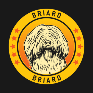 Briard Dog Portrait T-Shirt