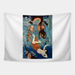 Samurai escaping from the Dragon King Tapestry