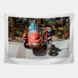 classic motorcycle - Vintage Tapestry