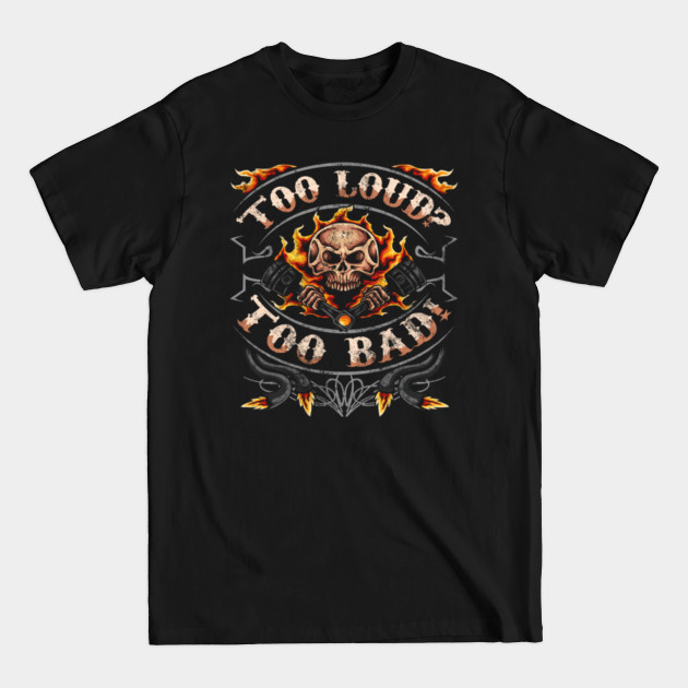 Discover Bad Skull Biker Motorcycle - Bad Skull Biker Motorcycle - T-Shirt