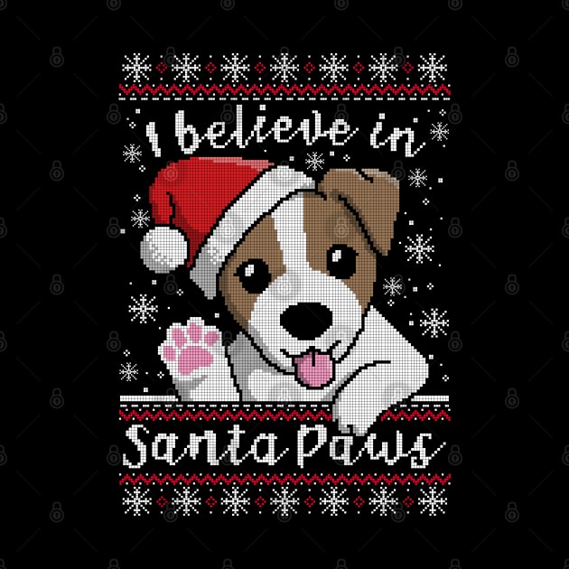 Believe in santa paws ugly christmas sweater by NemiMakeit