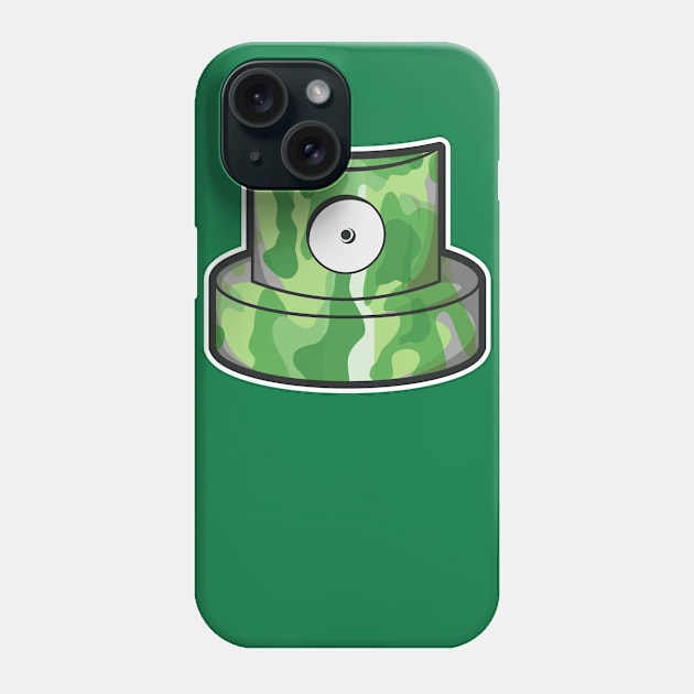 Green camouflage cap Phone Case by manuvila
