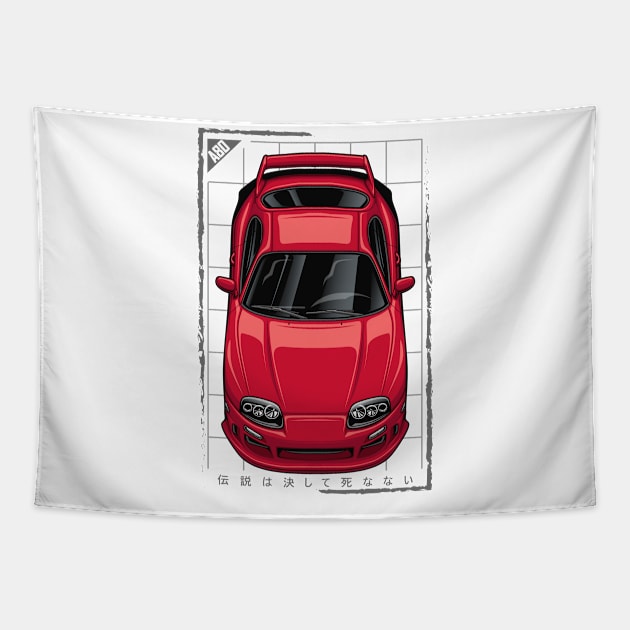 Supra JZA80 MKIV (Renaissence Red) Tapestry by Jiooji Project