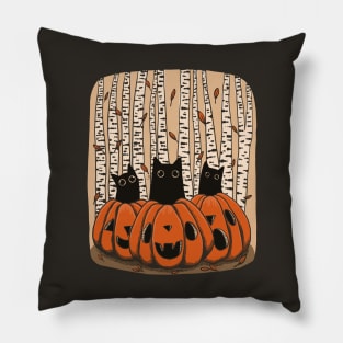 Peek A Boo Halloween Kitties Pillow