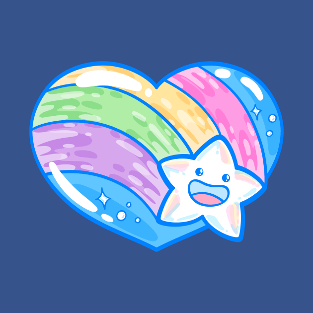 Kawaii Rainbow Shooting Star by Mr-Mooneyes