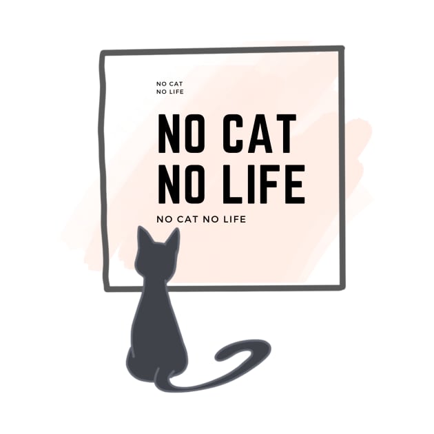 A lovely black cat look forward to “no cat no life” board by Ashitaa