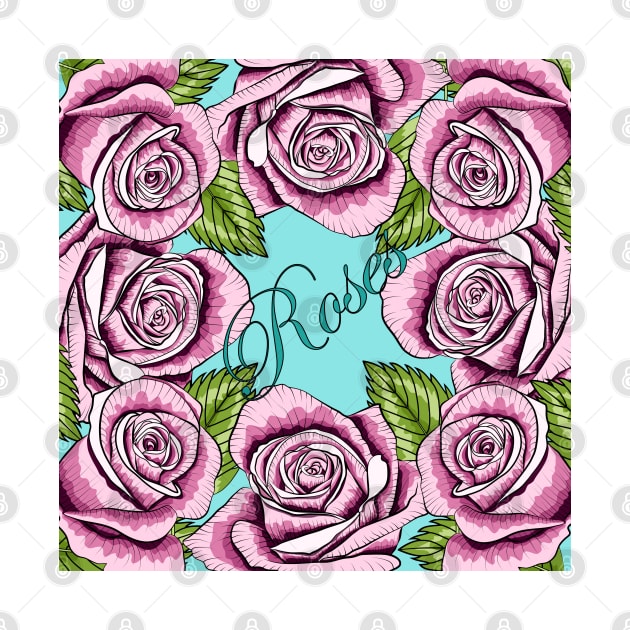 Roses Line Art by Designoholic