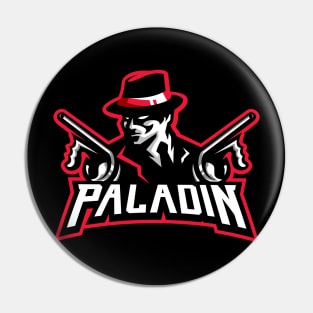 Paladin "Tommy Guns" Mascot Logo Hoodie Pin