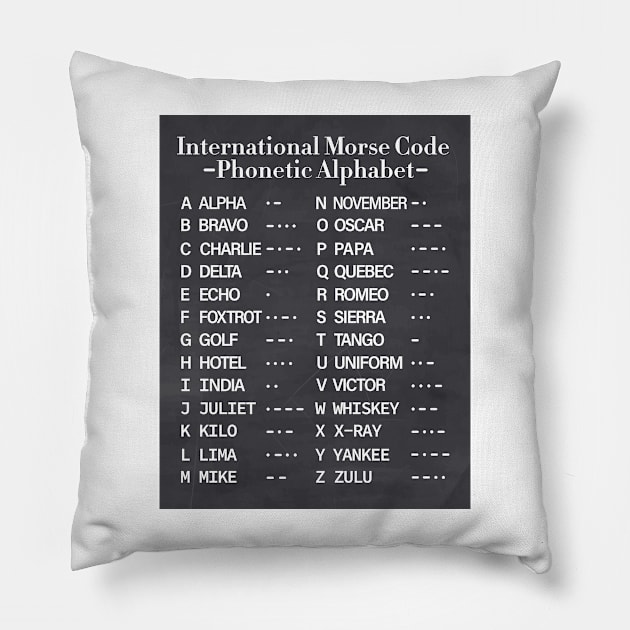 Morse Code Alphabet Pillow by ScienceCorner