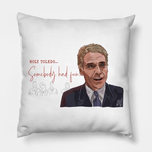 Die Hard: Holy Toledo Pillow by 51Deesigns