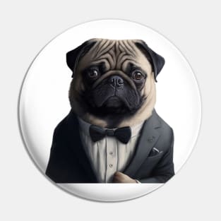 dog ina a suit Pin