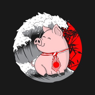 Cute Kawaii Pig Japanese Anime Swine Animals T-Shirt