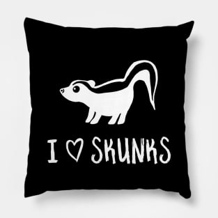 I Heart Skunks for Skunk Lovers Pillow