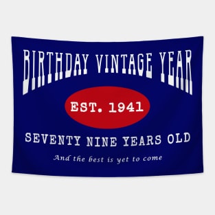 Birthday Vintage Year - Seventy Nine Years Old Tapestry