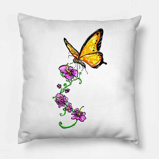 butterfly Pillow by FerMinem