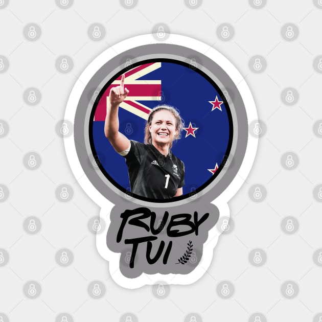 Ruby Tui, New Zealand Rugby icon, kiwi Legend Magnet by Teessential