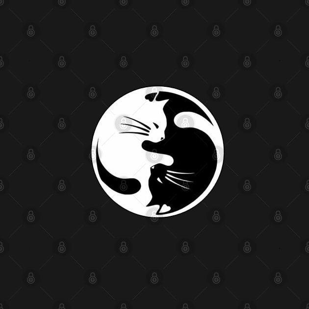 Cat - Ying Yang by  The best hard hat stickers 