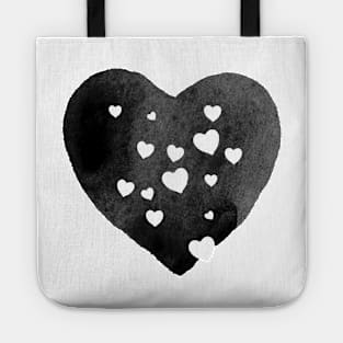 Grey Heart Tote