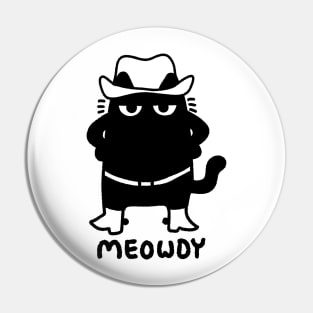 Meowdy sheriff cat Pin