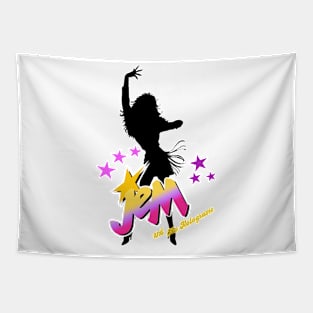 retro silhouette - jem and the hologram Tapestry