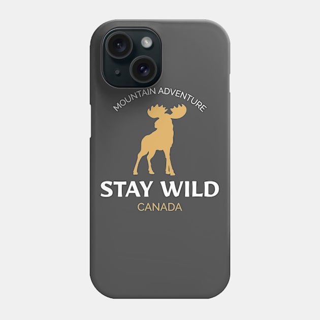 Stay Wild Canada Caribou Phone Case by Tip Top Tee's