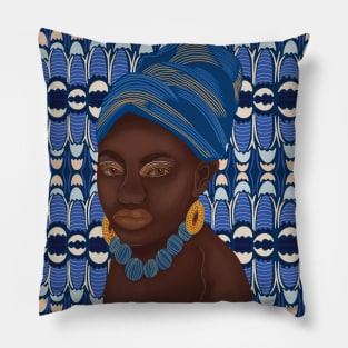 Artistic African Woman Pillow