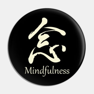 Mindfulness Japonese kanji_light Pin