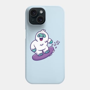 Yeti Snowboarding Phone Case