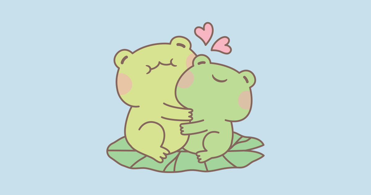Cute Hugging Frogs In Love Cute Frogs TShirt TeePublic
