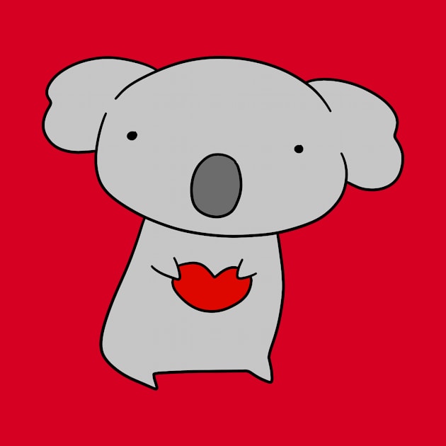 Koala Holding a Heart by saradaboru