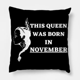 November Birthday Women Face Pillow