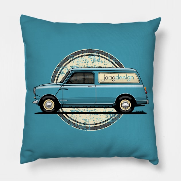 The cooles van with customizable wording Pillow by jaagdesign