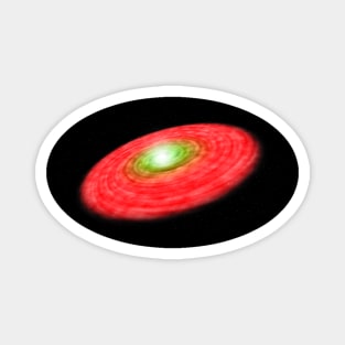 Red Nebula with Shining Star Light Magnet