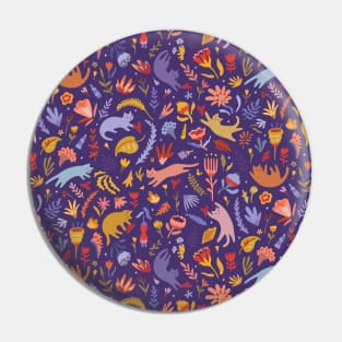 Candy Cats in the Magic Garden Pin