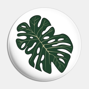 Kawaii style monstera leaf illustration Pin