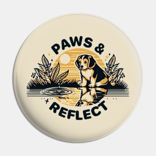 Paws and Reflect Dog Pin