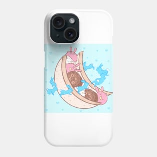 Moon cake sandwich with rabbits Phone Case