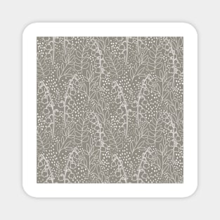 Lily of The Valley Pattern - Taupe 2 Magnet